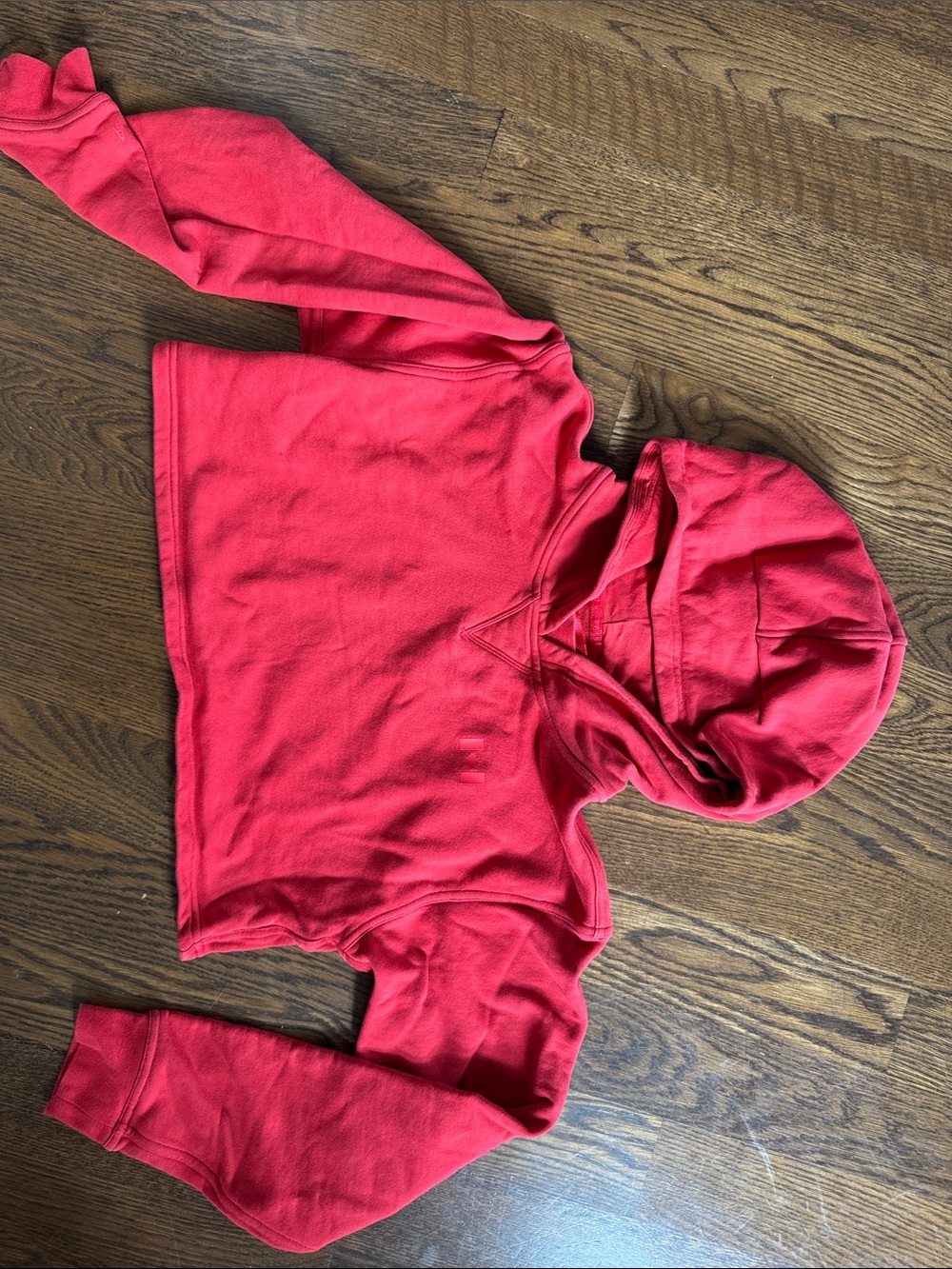 lululemon athletica Red Cropped Hoodie